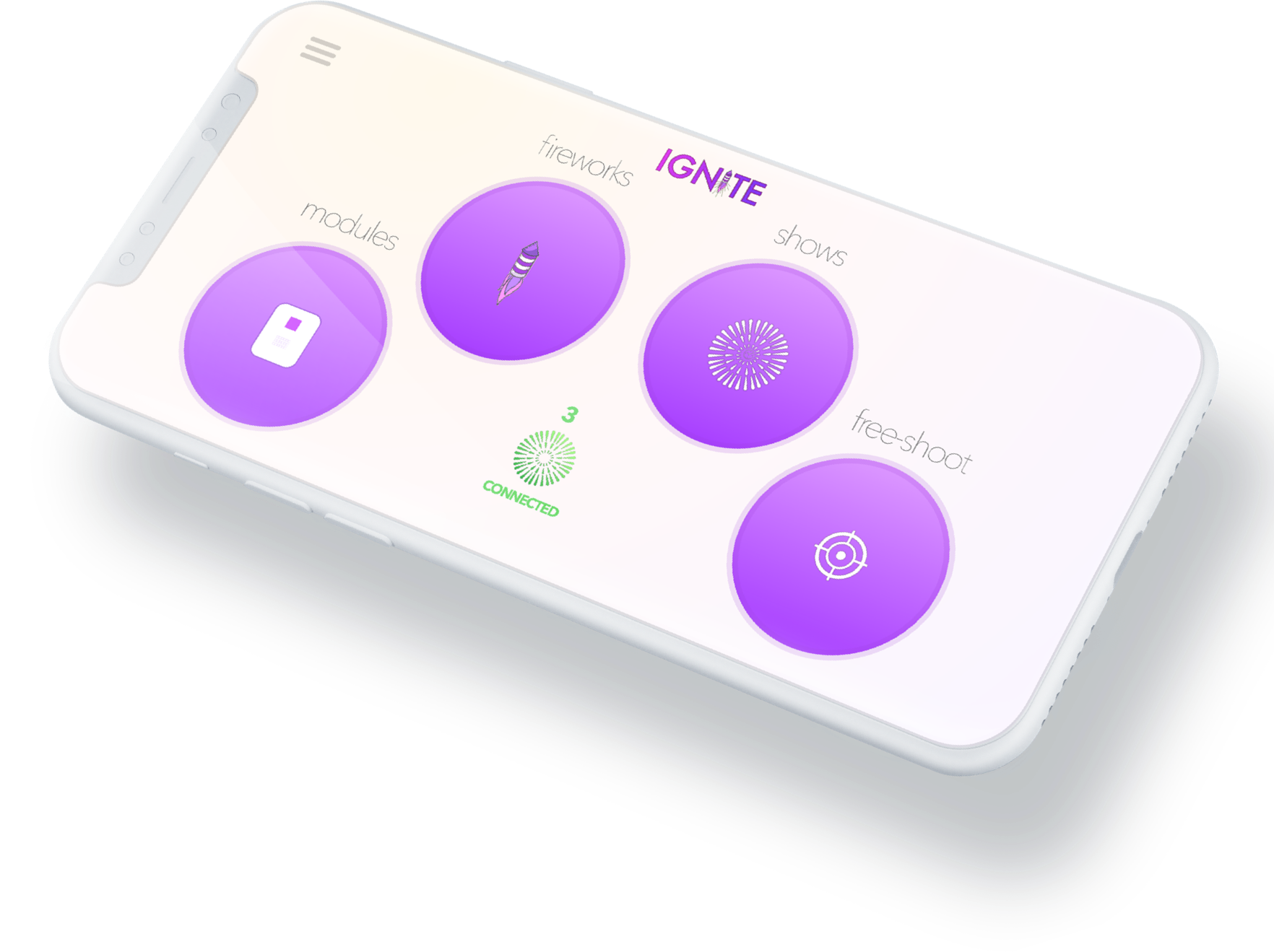 IGNITE mobile controller and firing-module product render