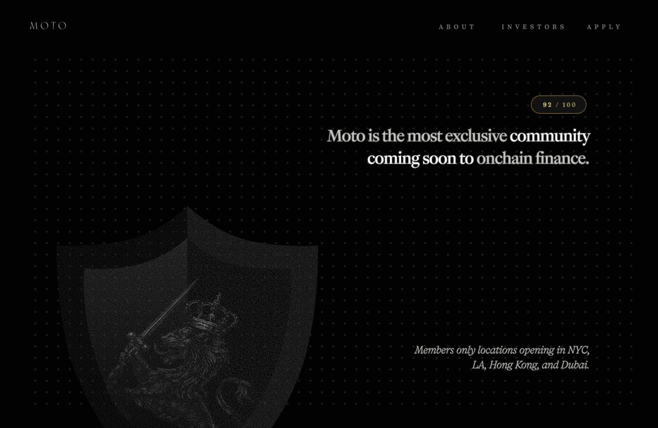 moto concept with proposed locations in NYC, LA, Hong Kong, and Dubai