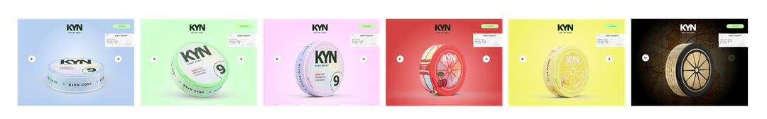 Complete KYN six-object collectible lineup