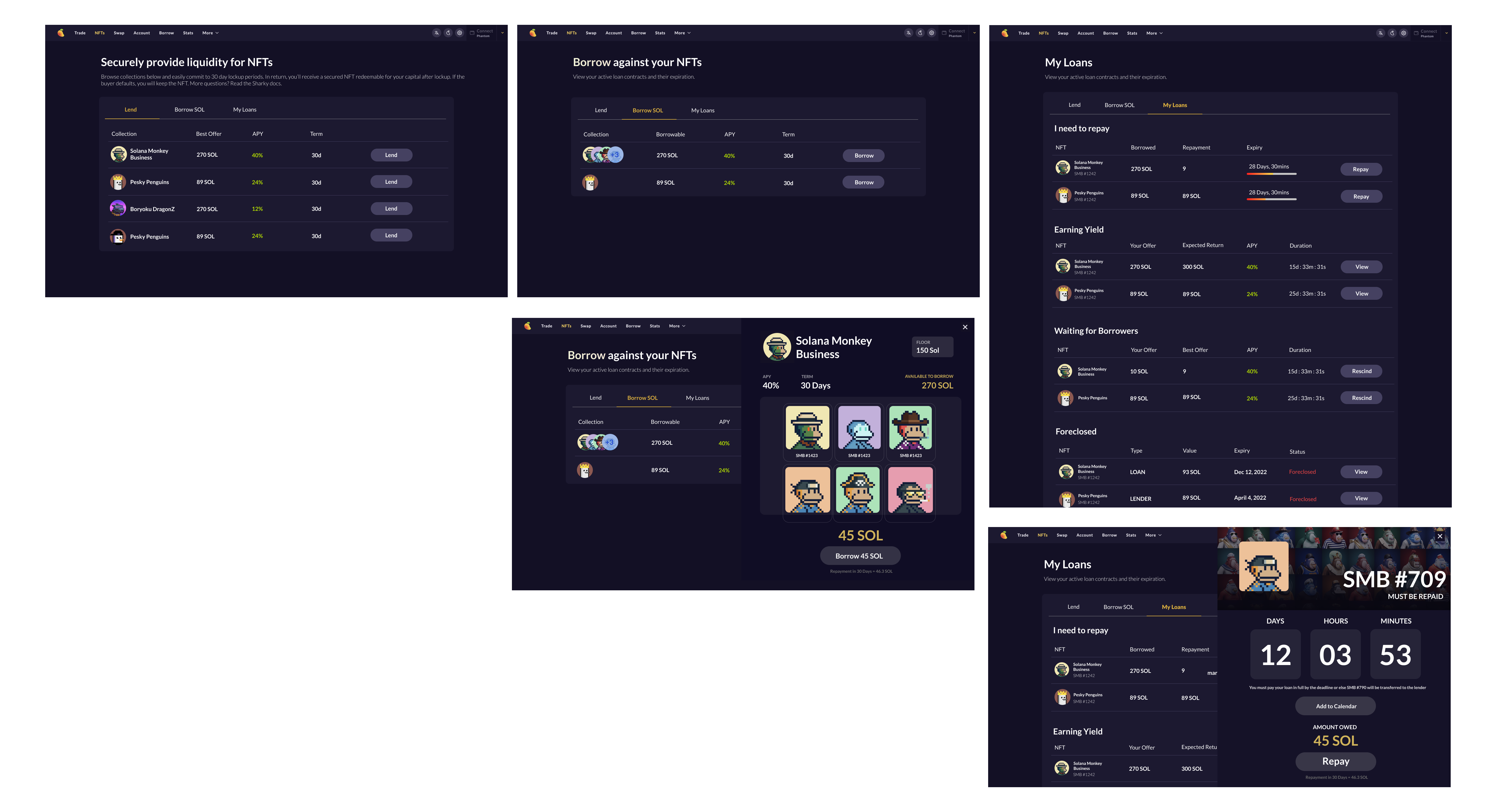 SharkyFi dashboard
