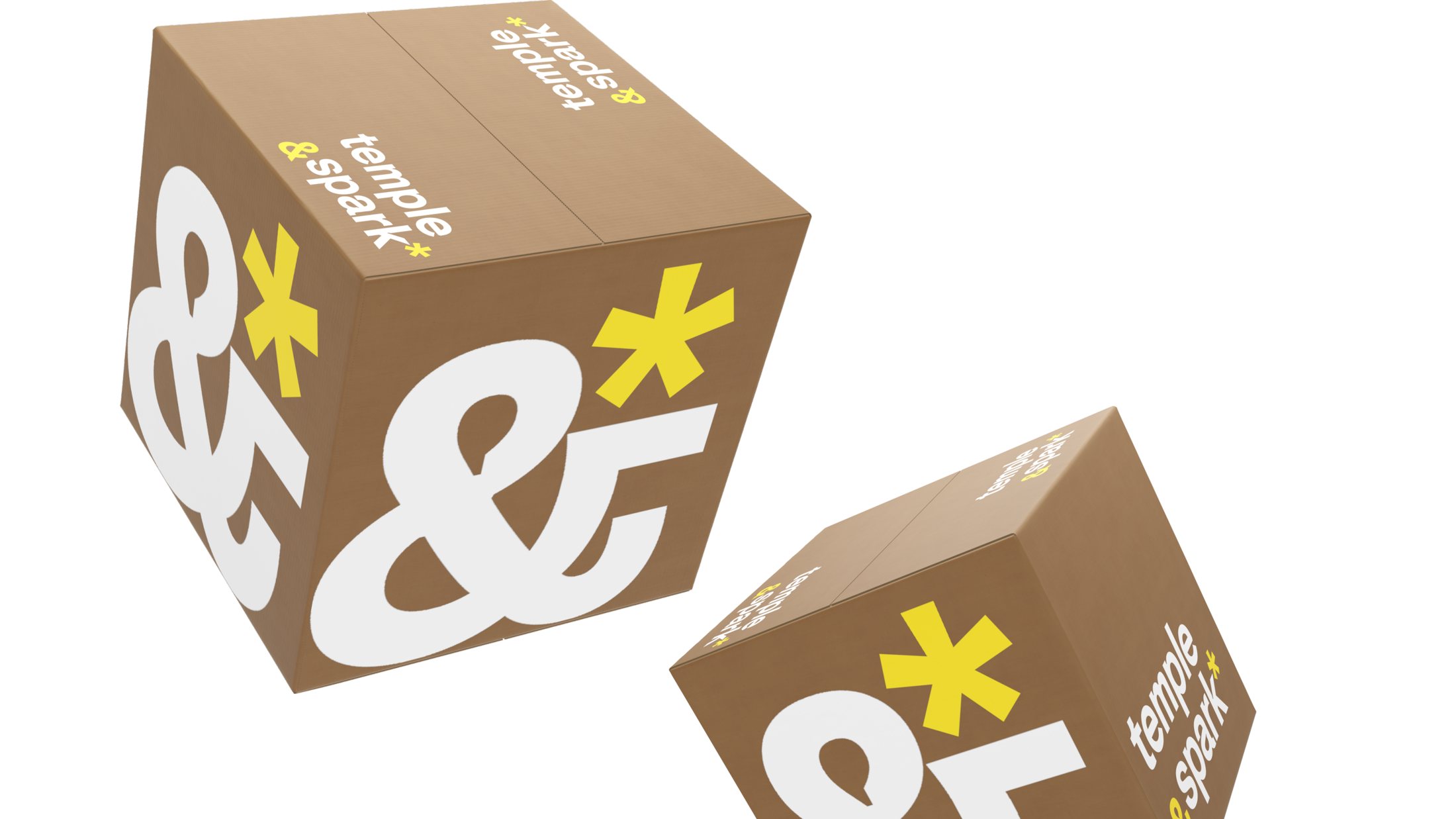 Temple and Spark packaging family